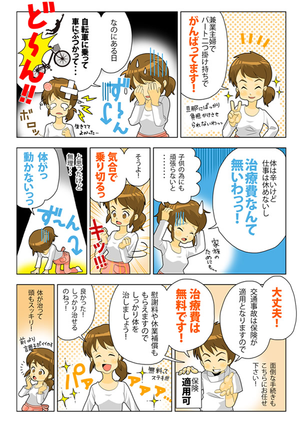 交通事故保険について漫画