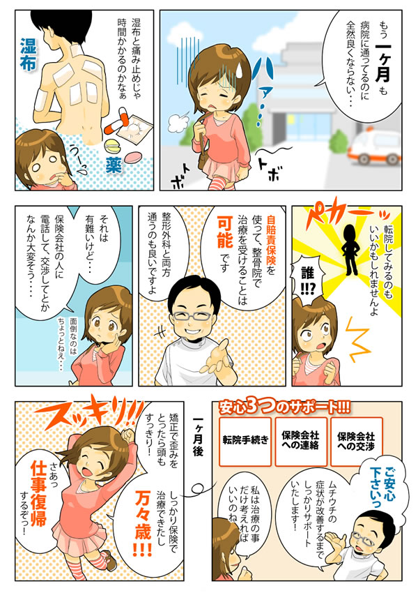 整骨院と整形外科との通い方漫画